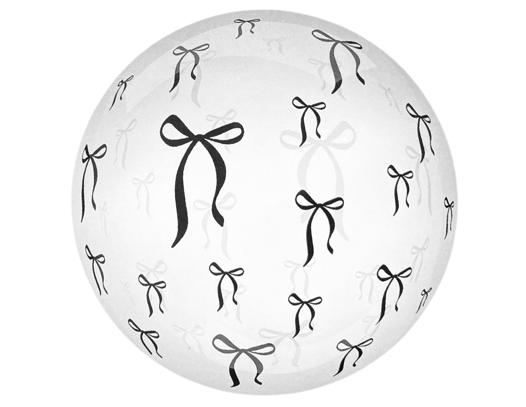 18" Black Bows Sphere